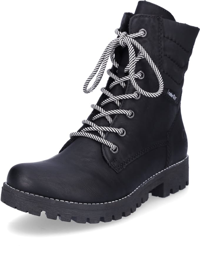 Rieker dames veterboot zwart