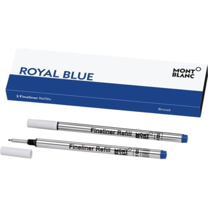 Montblanc vulling voor de fineliner, kleur royal blue (schrijfdikte breed)