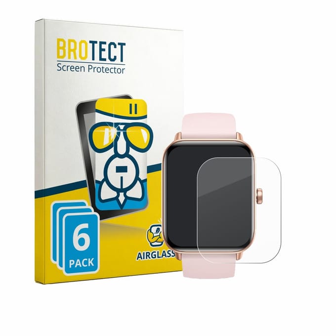Screenprotector 6 Stuks voor Trunsif Smartwatch 1.85" Beschermglas transparant