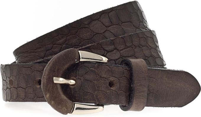 b.belt Leren Riem Charleen Belt W75 Oliv Bruine