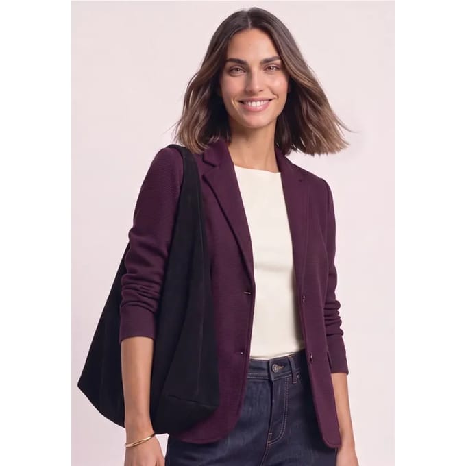 Eenvoudige blazer met structuur