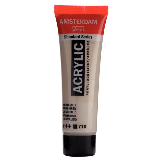 Verf - Acryl - 718 - Warm grijs - Amsterdam - 20ml