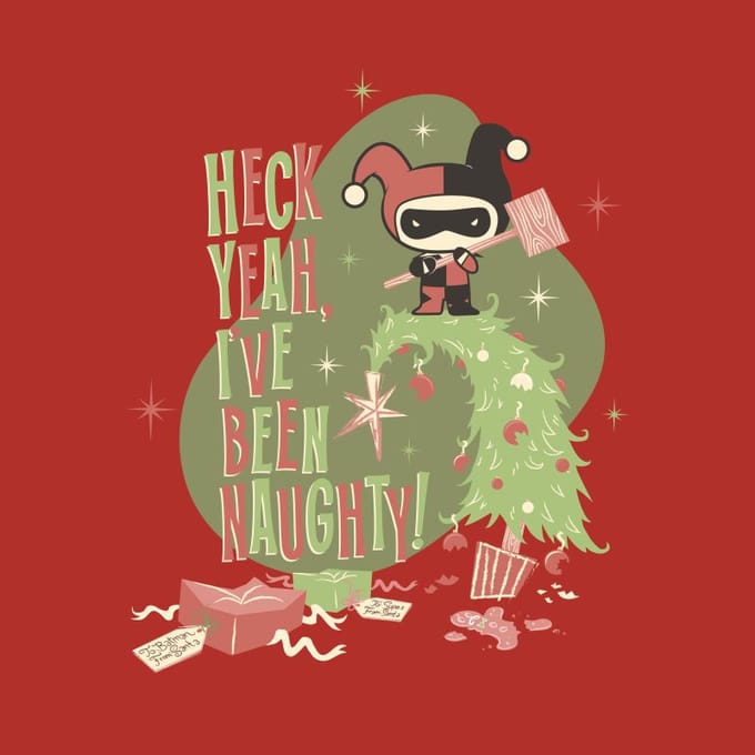 DC Heck Yeah I've Been Naughty! Men's Christmas T-Shirt - Red - M