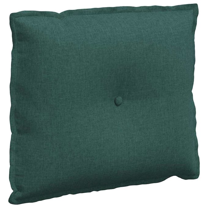 vidaXL - Rugkussen - Donkergroen - 60 - x - 50 - x - 19 - cm - Stof