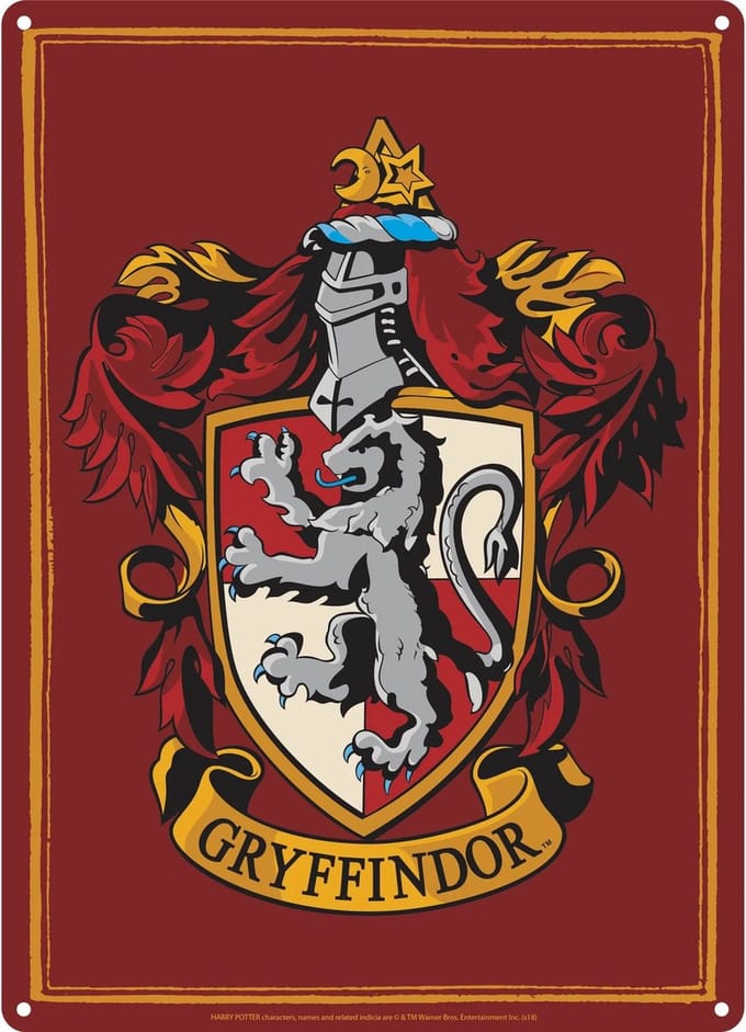 Harry Potter - Gryffindor Crest Klein blikken bordje