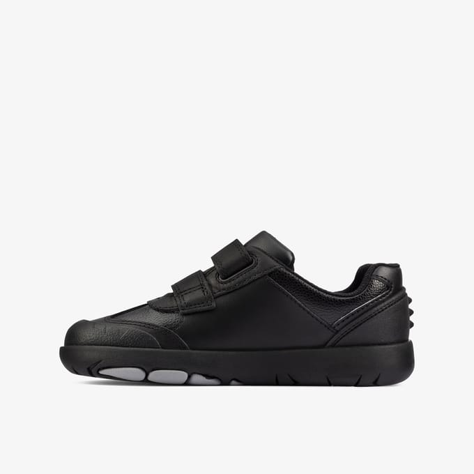 Rex Stride K Black Leather Schoenen