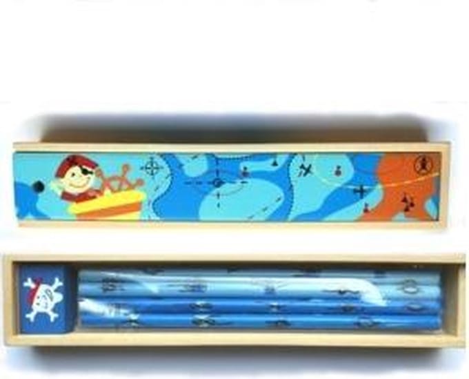 Simply For Kids Pennen/potlodendoosje Piraat