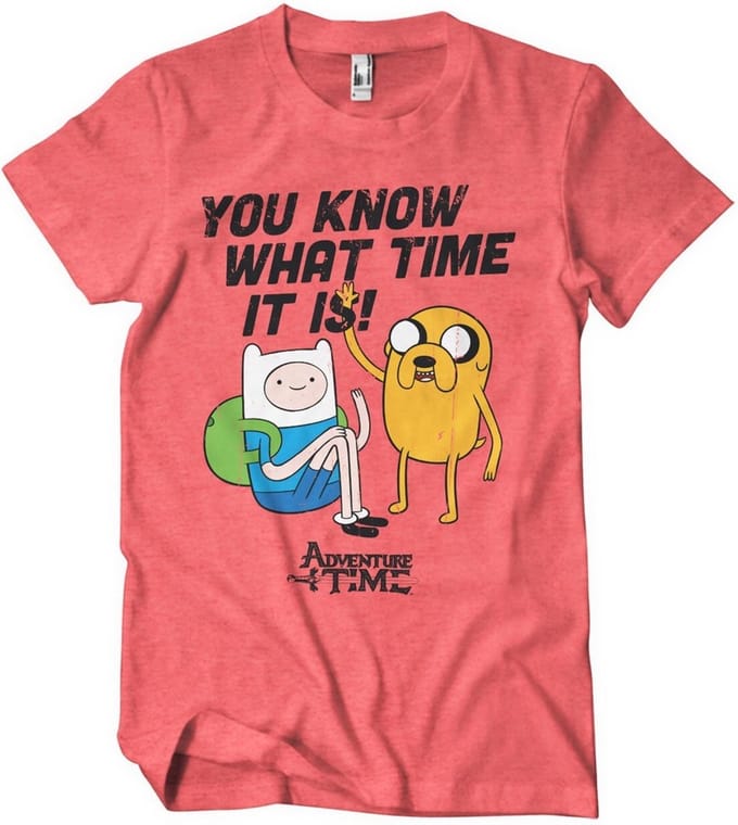 It'S Adventure Time T-shirt Rood/Heather