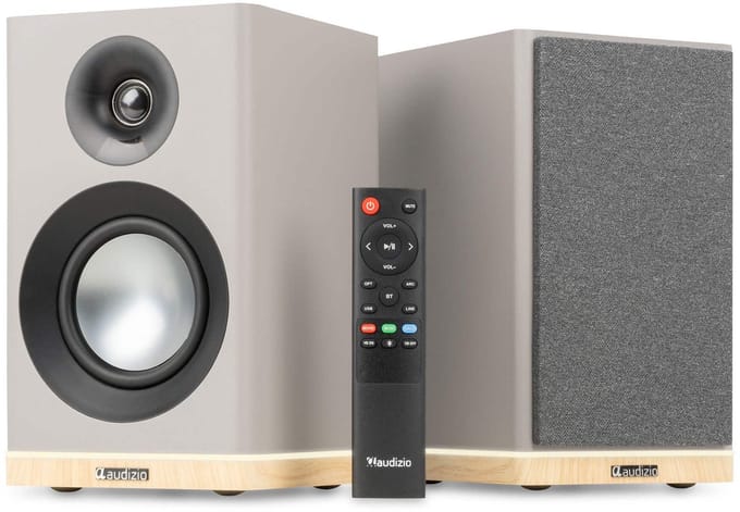 HiFi speakers - Audizio KS12 - Actieve speakerset - HDMI en Bluetooth - Ambient light - 80W - Grijs