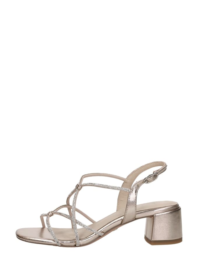 Tamaris Sandalen met hak goud Synthetisch - Dames - Maat 38