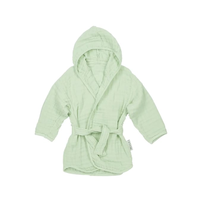 Meyco Baby Uni badjas - pre-washed hydrofiel - soft green - 74/80