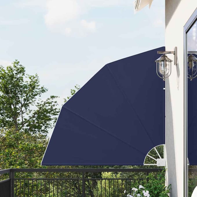vidaXL - Balkon - Privacy - Scherm - 140 - x - 140 - cm - Polyester - Marineblauw