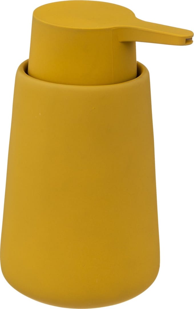 5Five Zeeppompje/dispenser - keramiek - geel - 250 ml - keuken/toilet/badkamer