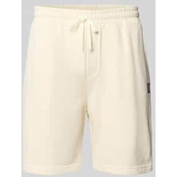 Korte broek met labelbadge en elastische band