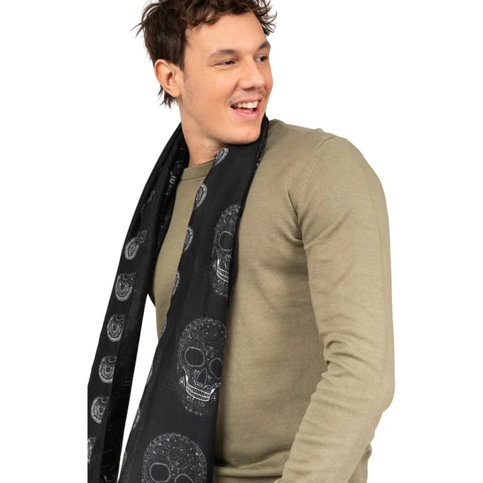 DEELUXE Sjaal met schedelENZO Black
