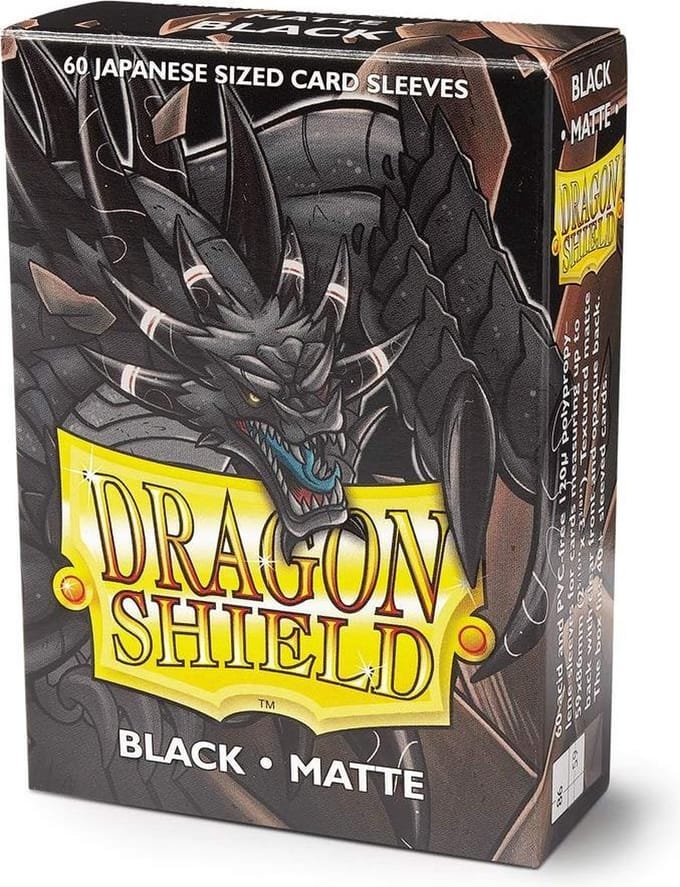 Dragon Shield Card Sleeves: Japanese Matte Black (59x86mm) - 60 stuks