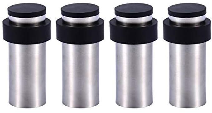 Cilindervormige Deurstopper - 4-Delige Set Vloer- of Wandmontage