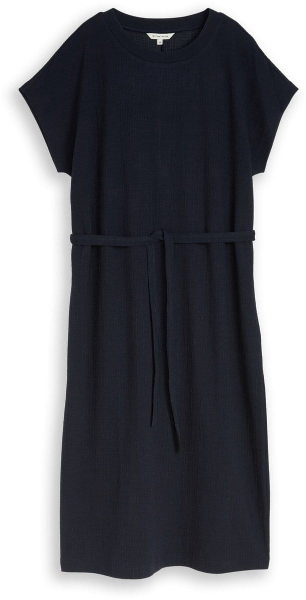 Tom Tailor - Loose fit midi-jurk - Maat 34 - sky captain blue