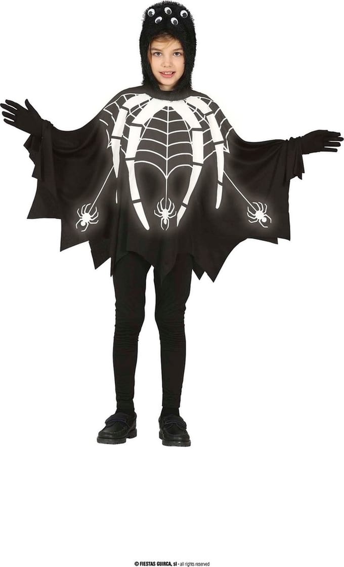 Fiestas Guirca - Spin glow in the dark poncho (10-12 jaar)