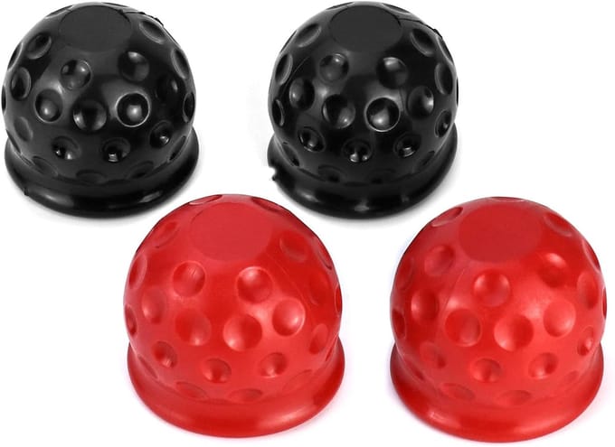 Famanu - Set van 4 rubberen aanhangerkoppelingsdoppen, Ø50 mm, universeel