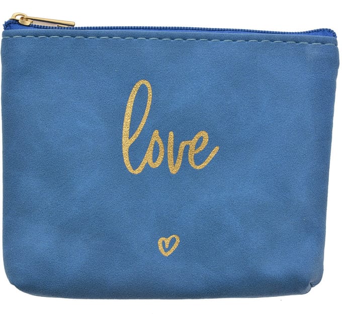 Clayre & Eef Toilettas Dames 13x1x10 cm Blauw Synthetisch
