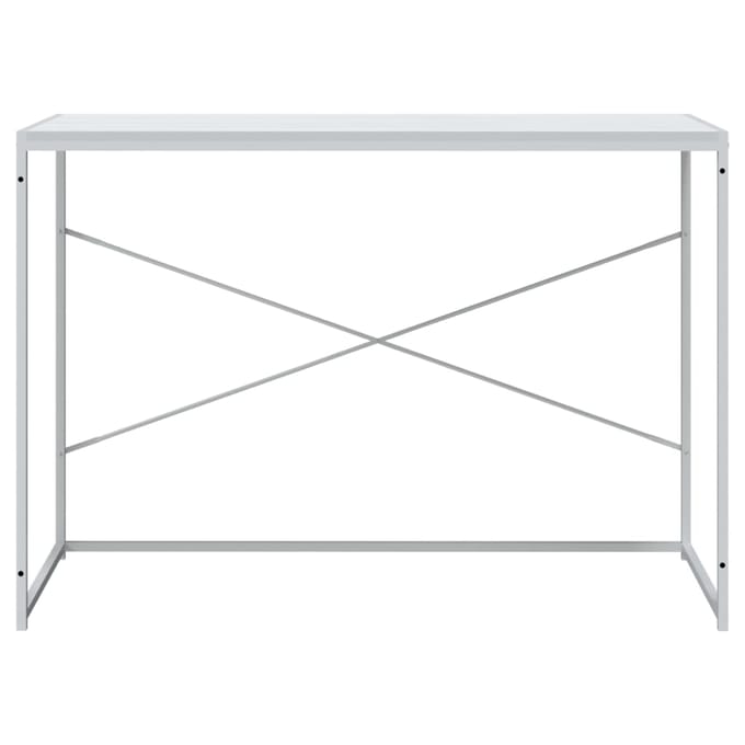 vidaXL - Computerbureau - 110x60x70 - cm - bewerkt - hout - wit