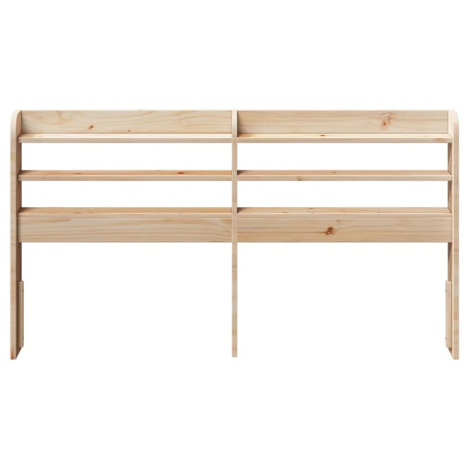 vidaXL - Hoofdbord - met - schappen - 150 - cm - massief - grenenhout