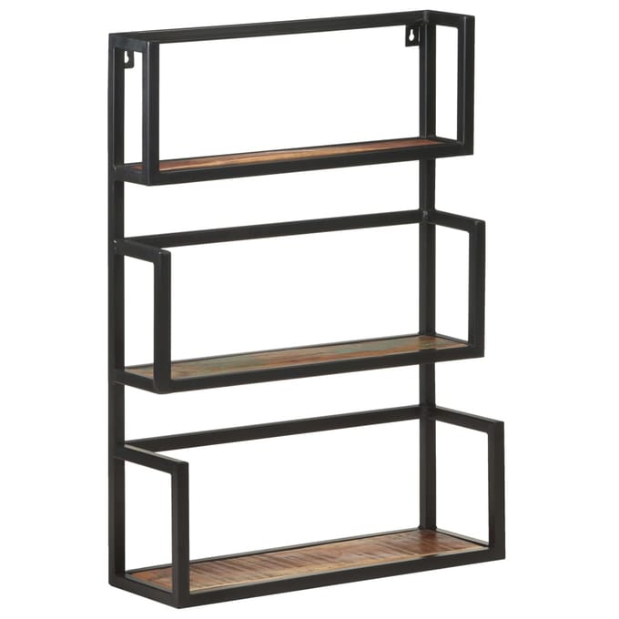vidaXL - Wandrek - 60x20x85 - cm - massief - gerecycled - hout