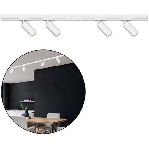 BRILONER Rail - Railverlichting - dimbaar opbouwspots - opbouwrail - incl. 4x GU10 spots - draaibaar - 150 cm - wit