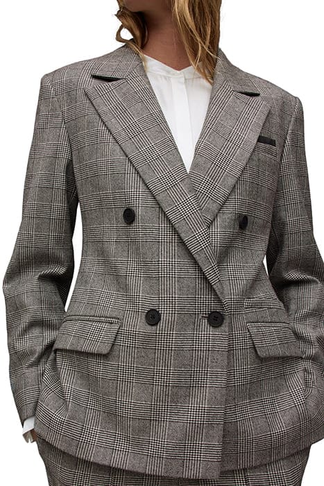 AllSaints Bea Check Blazer Grey Taglia: 42 | Blazers Outlet | Donna | Grigio