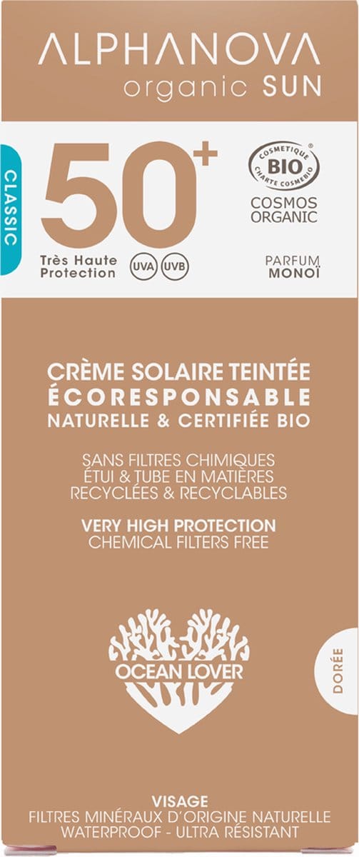 Getinte zonnebrandcrème SPF 50