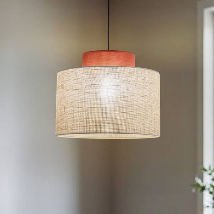 Duo Juta Bruin Hanglamp E27 Modern Boho Scandi-Eco 2785 TK Lighting