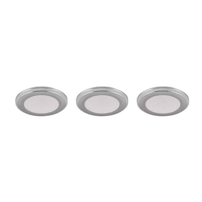 Trio Lighting LED downlight Argus RGBW afstandsbed. 3er chroom