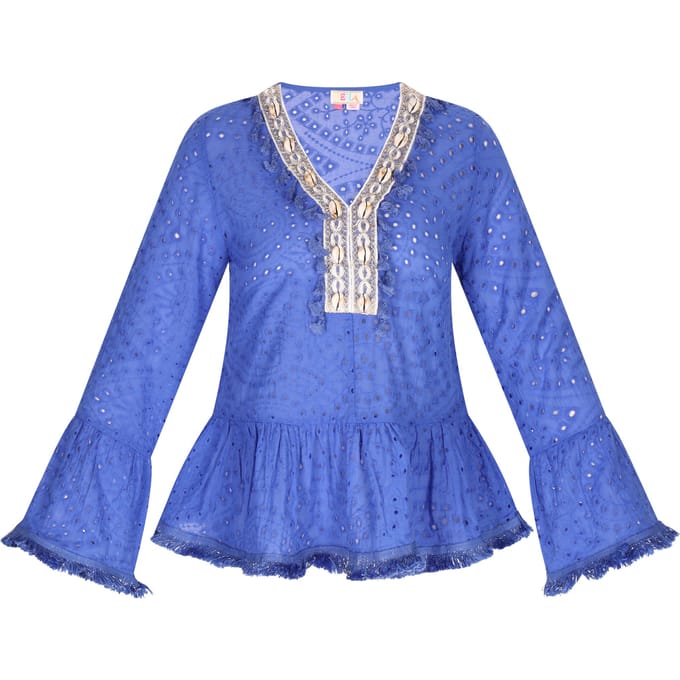 IZIA Blouse Dames KONING BLAUW