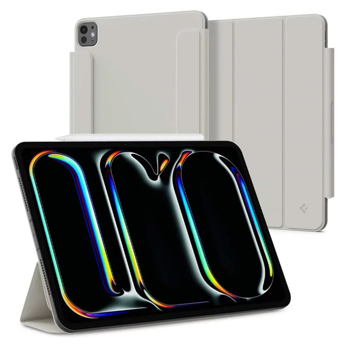 Spigen Air Skin folio OneTap voor de Apple iPad Pro 11 (2025) M5 / (2024) M4 - Grijs
