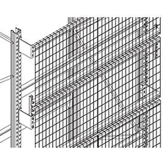 Roosterachterwand GRM-set 3, stellinghoogte 2500 x stellinglengte 2700 mm