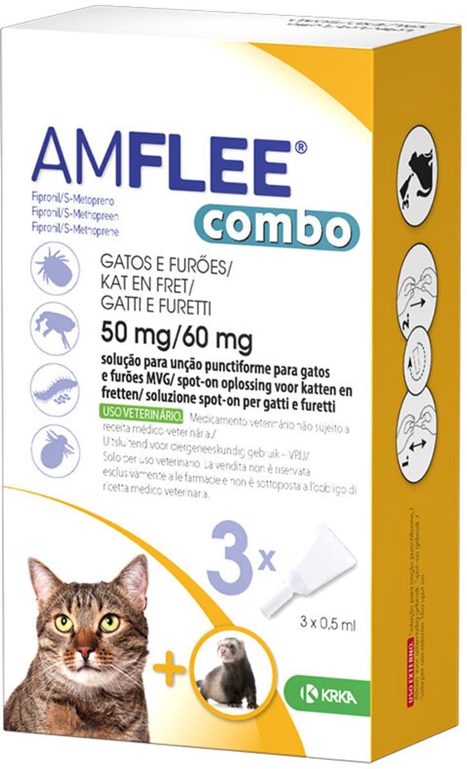 Amflee Combo Spot-on Kat - 50 mg - 2 x 3 pipetten