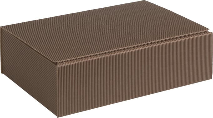 Geschenkdoos ribbelkarton 20x19x10cm BRUIN (35 stuks)