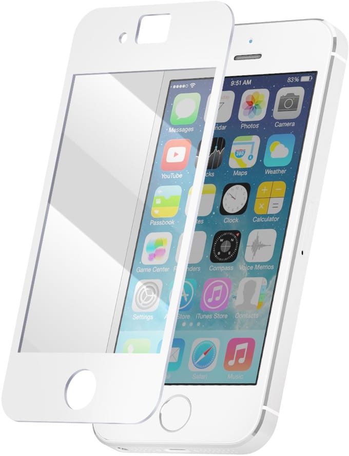 Moshi - iVisor XT Screenprotector iPhone 5S / 5 / SE (2016) / 5C - white