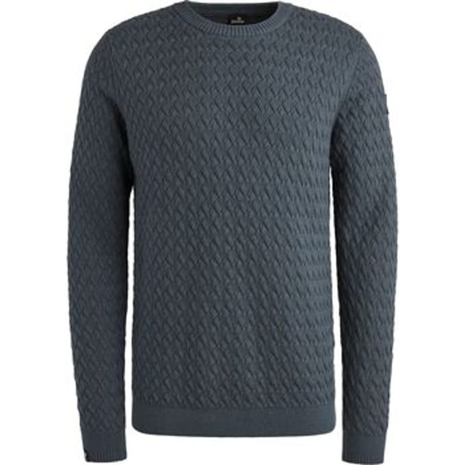 Sweaters Vanguard Trui Knitted Structure Blauw