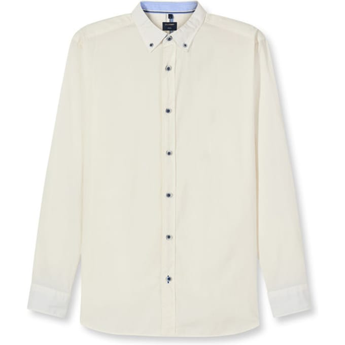 OLYMP Casual Overhemd, Regular Fit, Button-down, Wit