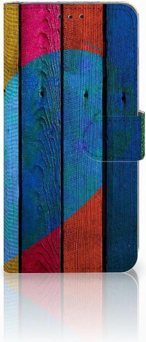 Samsung Galaxy S10 Plus Book Style Case Wood Heart - Cadeau voor je Vriend