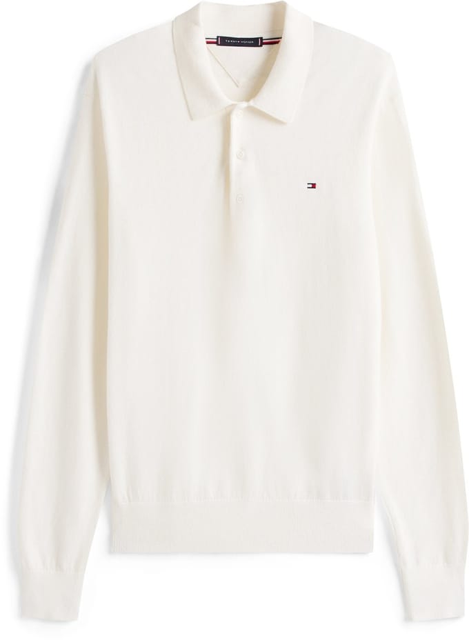 Tommy Hilfiger trui katoen normale fit effen beige