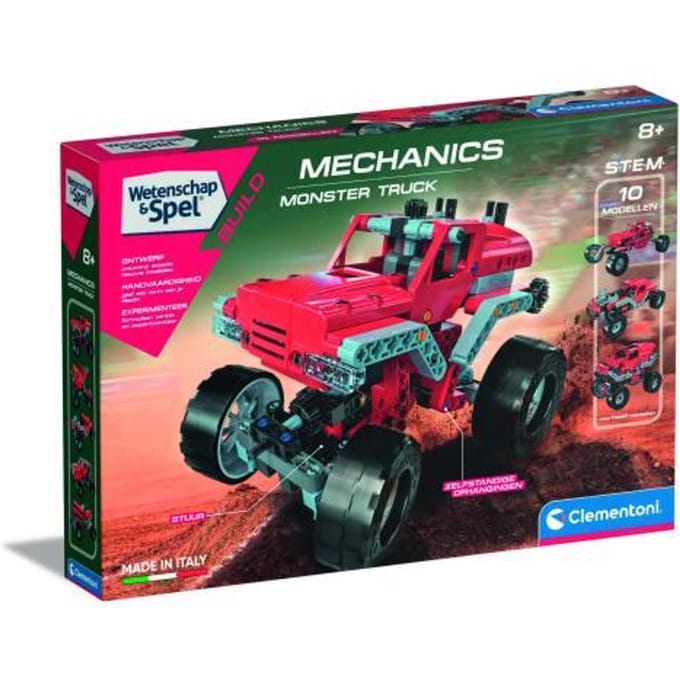 Clementoni Wetenschap & Spel Mechanics - Monster truck - Constructie Speelgoed - STEM Speelgoed - Vanaf 8 jaar
