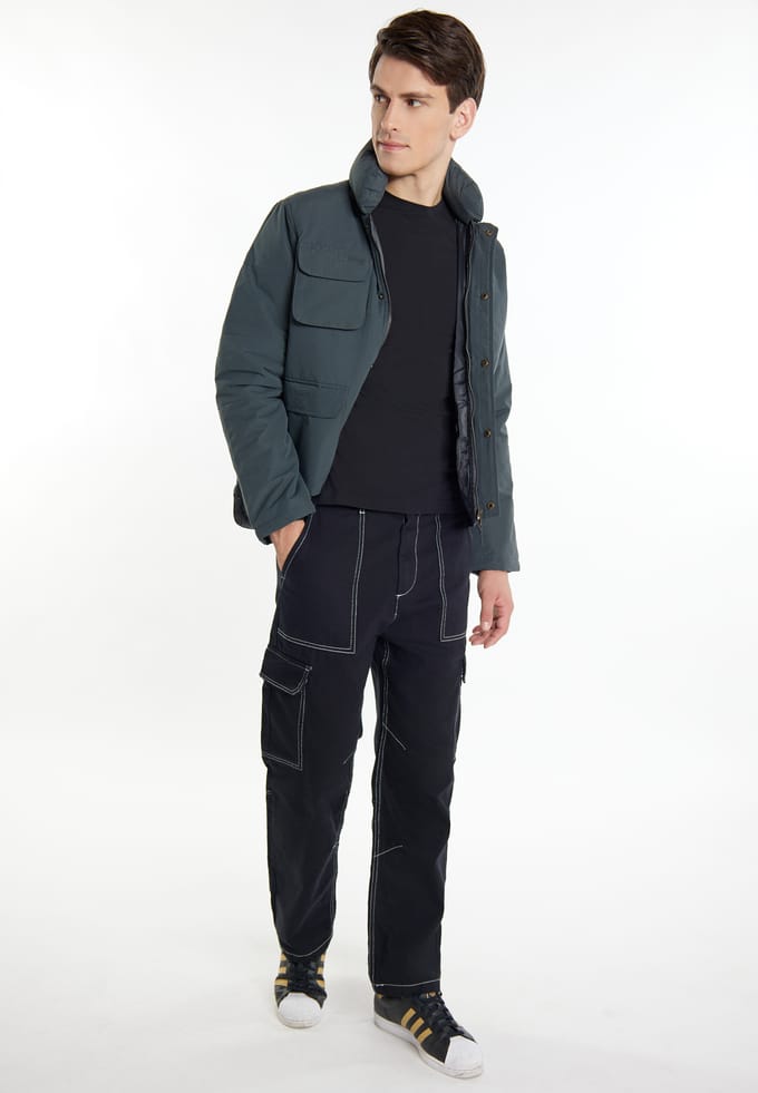 Mo Gewatteerde blouson Heren Houtskool