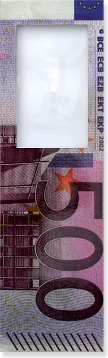 Boekenlegger met vergrotend loepje,   500 Euro