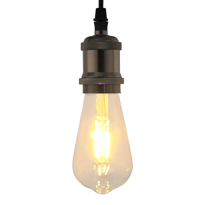 vidaXL Lamphouders 2 st glanzend zwart E27