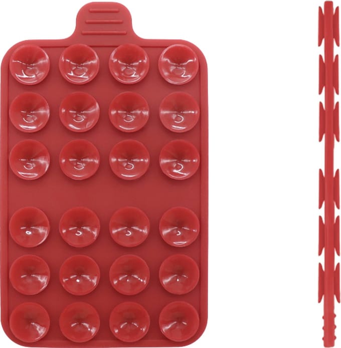 Tectier Dubbelzijdige Zuignap Telefoon Zoals Octobuddy - Rood