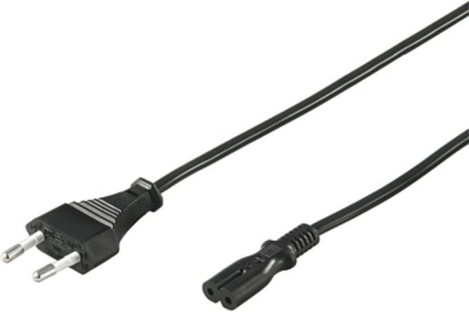 Pro Voedingskabel C7 (2 pins) - Zwart - 1.8m - Recht