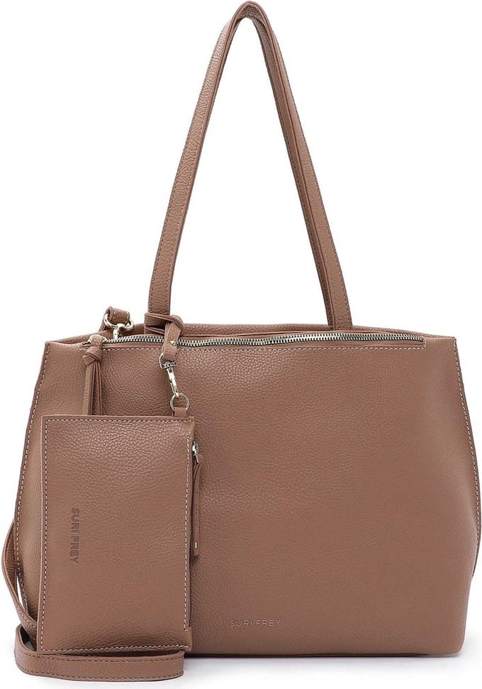 SURI FREY Schoudertas Orry Hobo Bag Taupe Bruine
